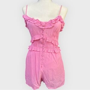 Baby Pink Button Up Romper